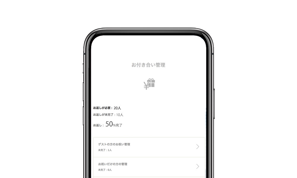 お返しの管理